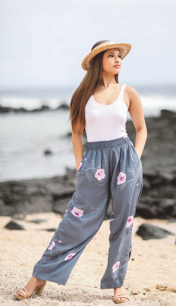 Palazzo Pants - Pōhuehue Charcoal