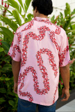 Aloha Shirt (Kāne)-Lei ʻAʻaliʻi - Pink