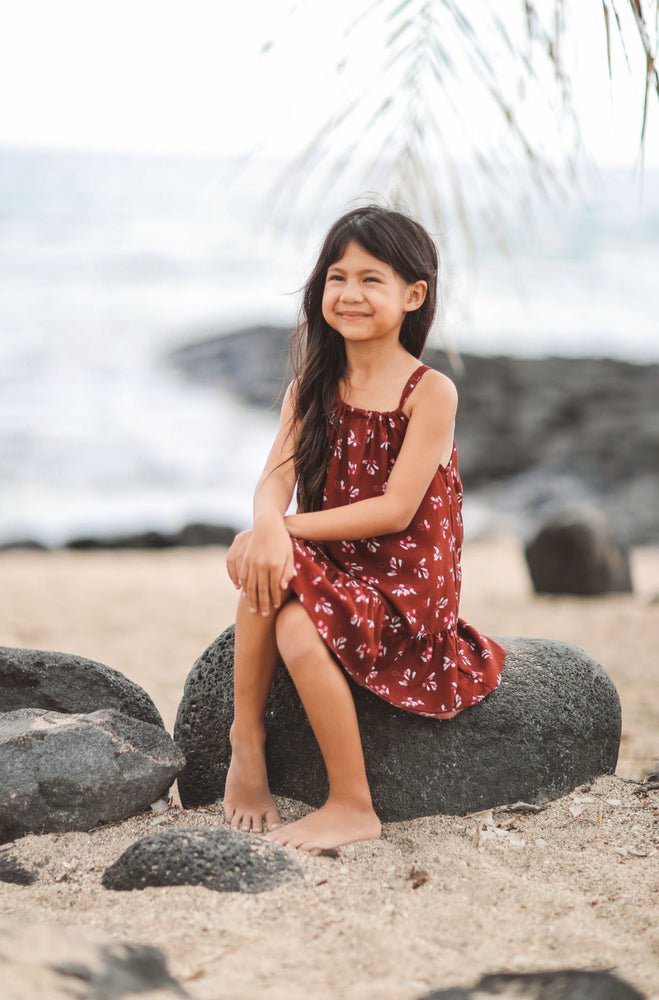 Keiki Dress - ʻAʻaliʻi Maroon ALL SALES FINAL