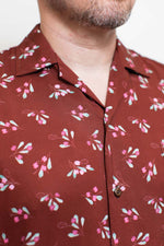 Aloha Shirt (Kāne)-'A'ali'i Maroon ALL SALES FINAL