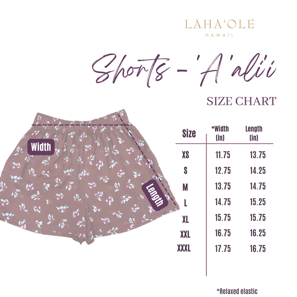 Shorts - ʻAʻaliʻi Maroon ALL SALES FINAL