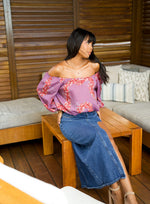 Haunani Peasant Top- Lei ʻAʻaliʻi - Purple