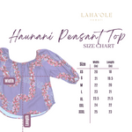 Haunani Peasant Top- Lei ʻAʻaliʻi - Purple