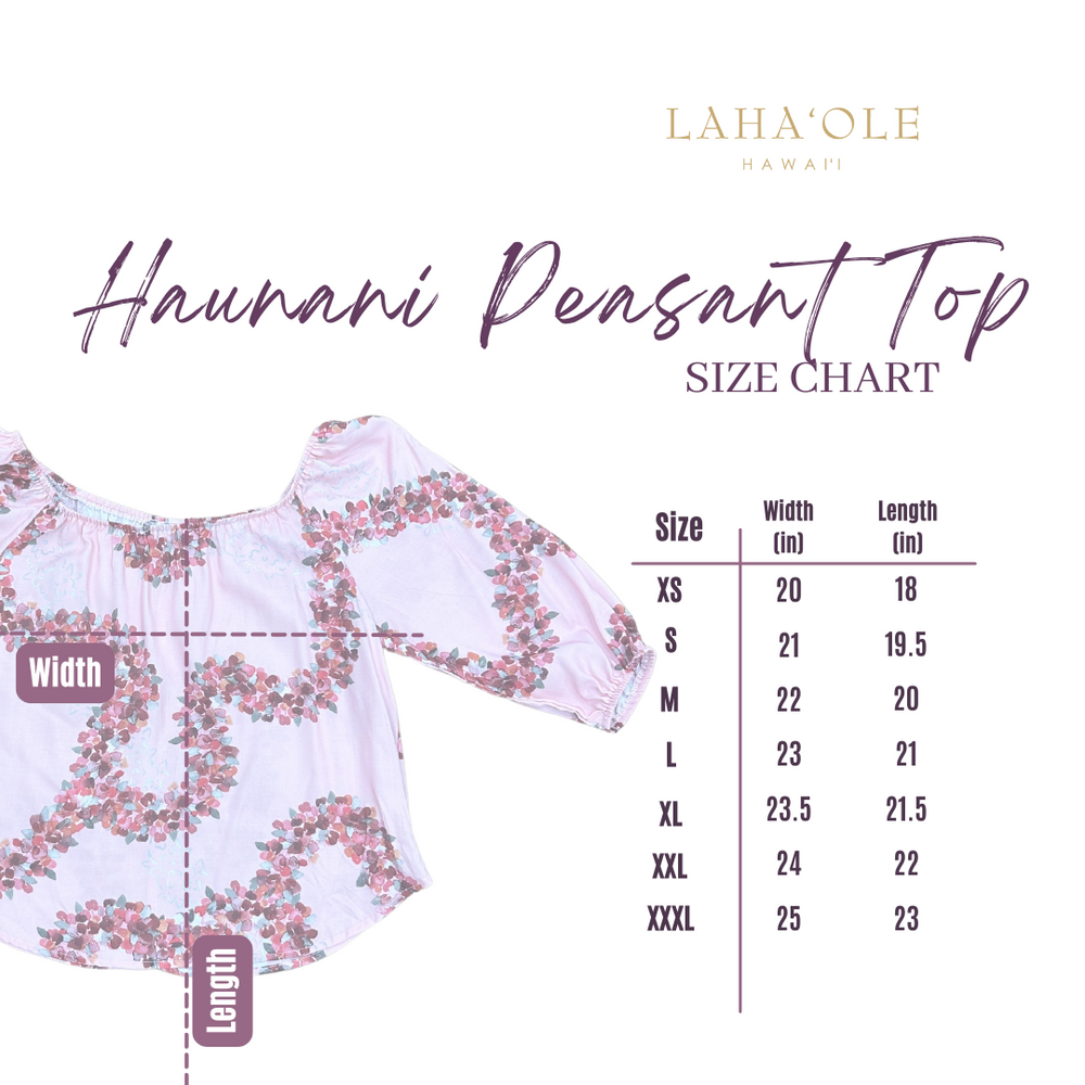 Haunani Peasant Top- Lei ʻAʻaliʻi - Pink