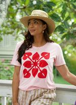 Quilt Tee-Anthurium