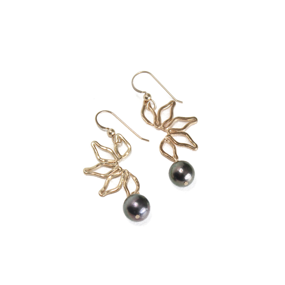 Naupaka Dangles - Tahitian Pearl