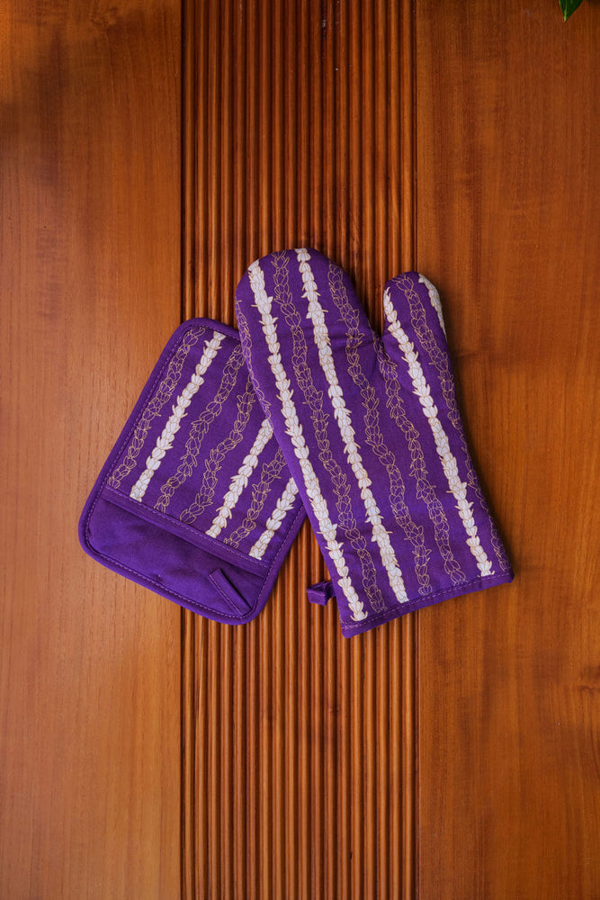 Pīkake Lei Pot Holder Set - Poni/Purple