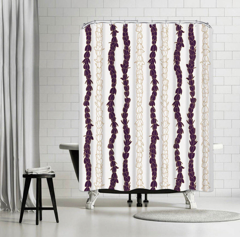 Pīkake Lei Shower Curtain - Poni/Purpleo